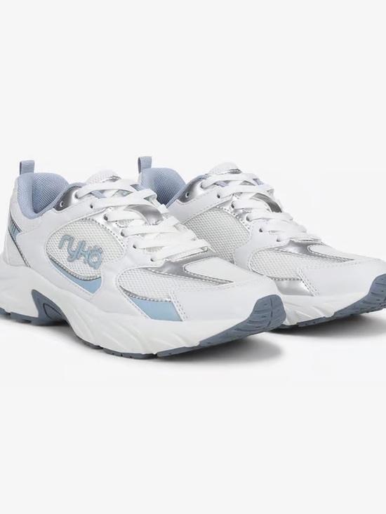 Ryka Shoes - Ryka Women's White & Light Blue Athletic Sneakers Size 8 Medium Width